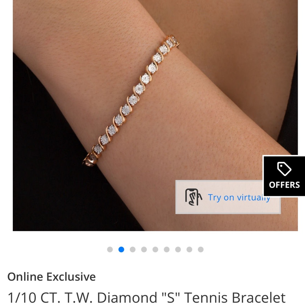 Zales Rose Gold Diamond Tennis Bracelet